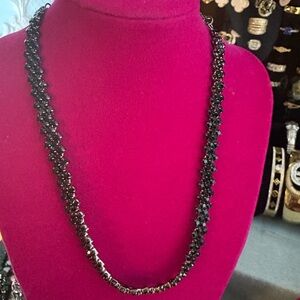 Elegant Black Beaded Necklace